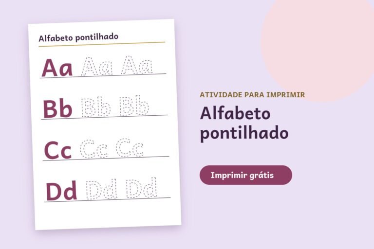 Alfabeto pontilhado para imprimir: letras de A a Z grátis em PDF