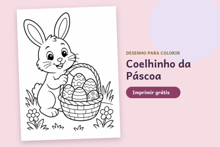 Desenho para colorir: Coelhinho da Páscoa
