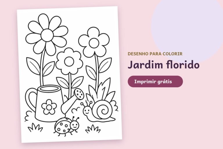 Desenho para colorir: Jardim florido