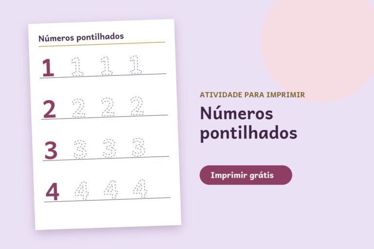 Números pontilhados de 0 a 10 para imprimir grátis em PDF