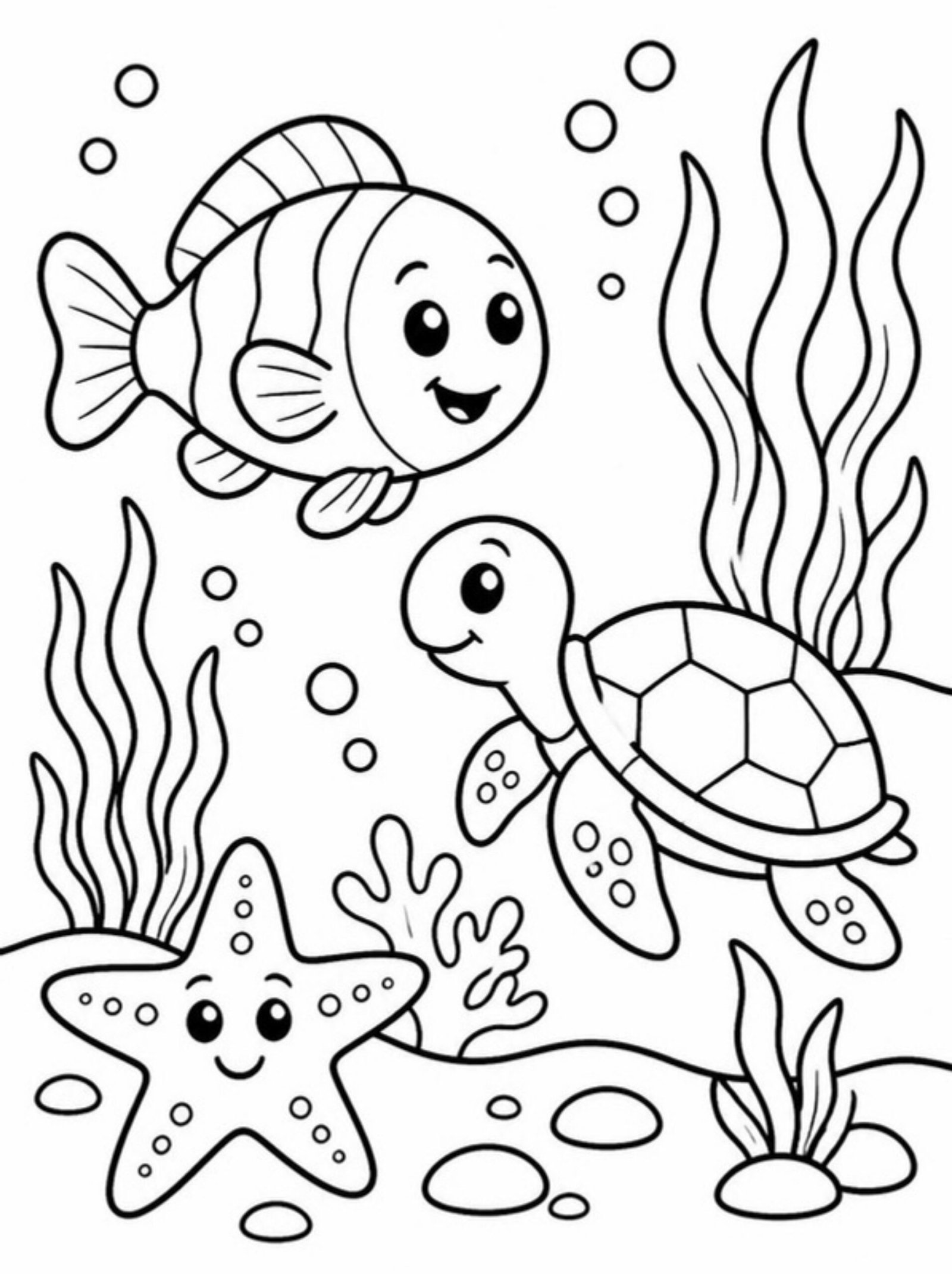 Desenho para colorir: Fundo do mar