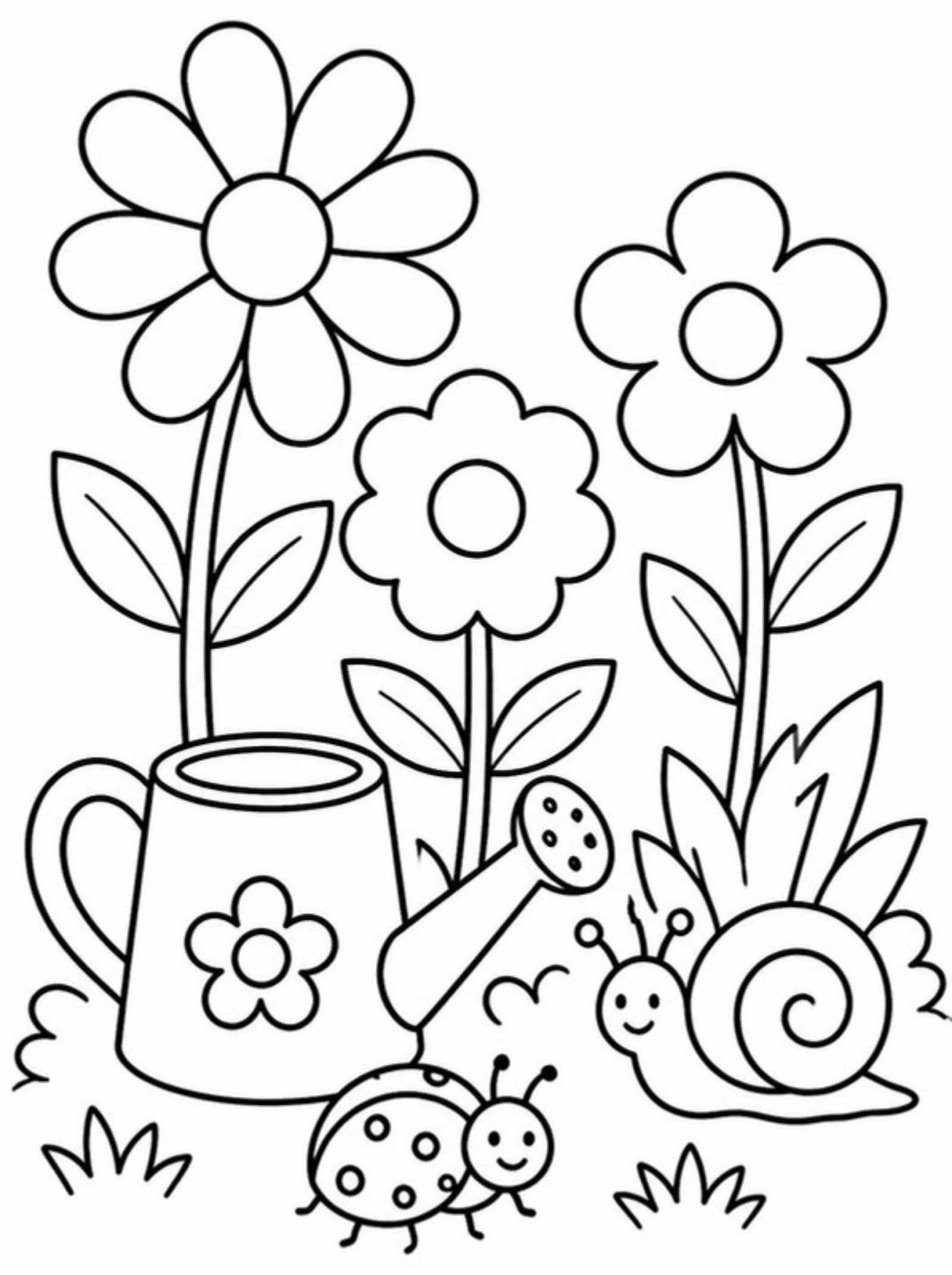 Desenho para colorir: Jardim florido