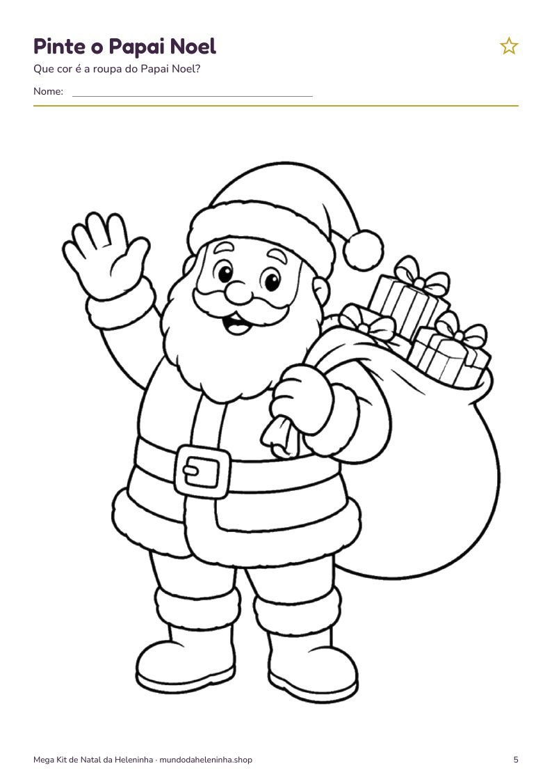 Desenho de Natal para colorir